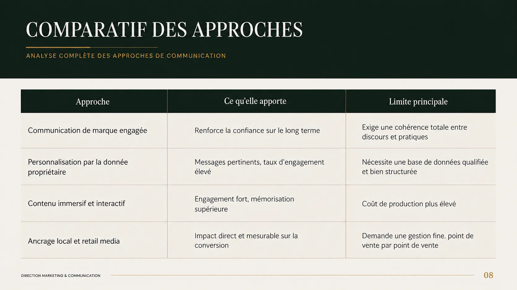 approche de communication